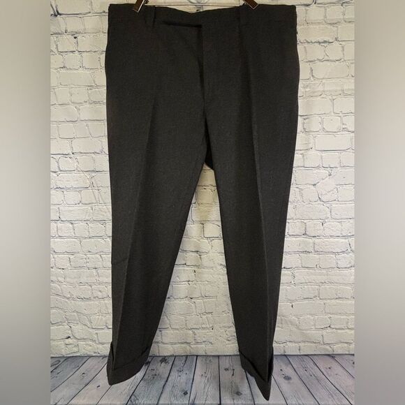 Ralph Lauren Purple Label Other - Ralph Lauren Collection Purple Label Gray Wool Flannel Cuffed Dress Pants 40